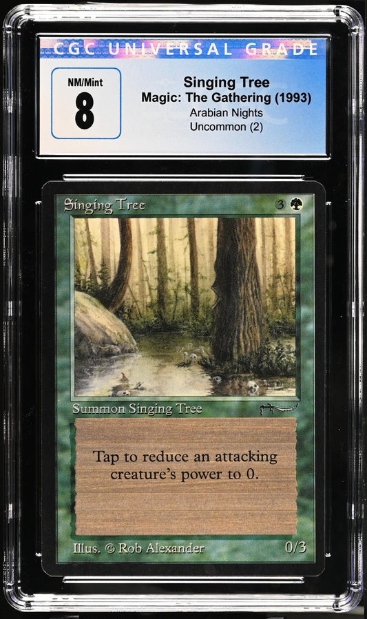Magic: the Gathering MTG Singing Tree [Arabian Nights] Graded CGC 8 NM/Mint+ - Magic Card Single