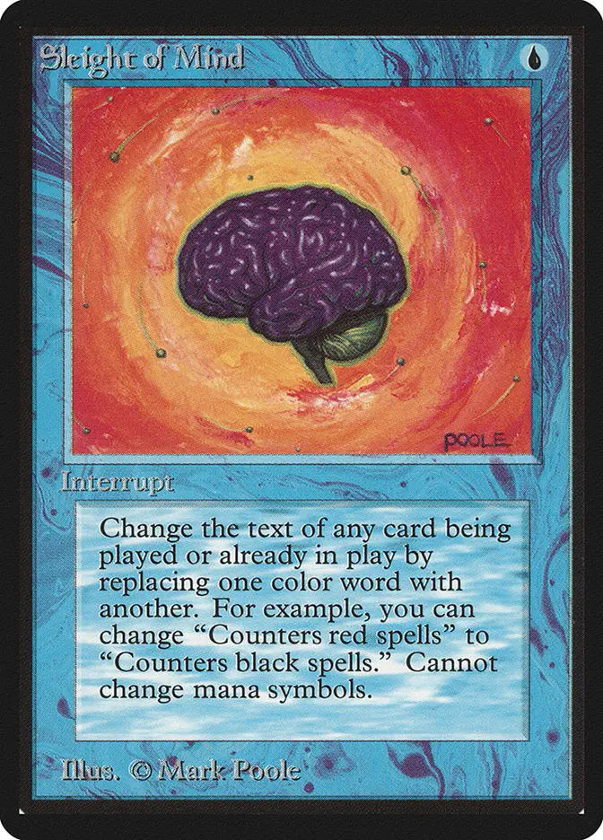 Magic: the Gathering MTG Sleight of Mind [Beta Edition] Graded CGC 8 NM/Mint - Magic Card Single