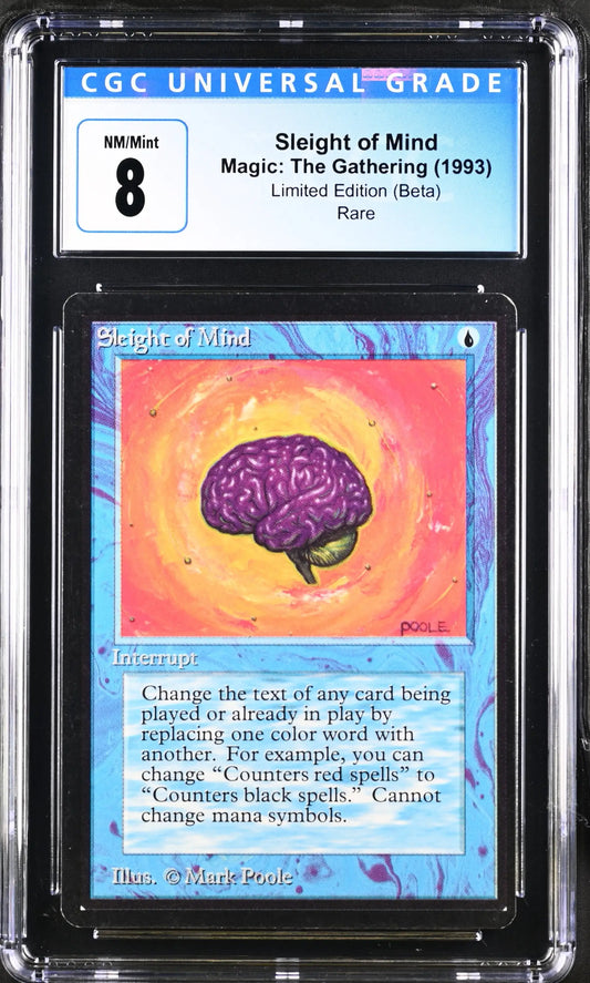 Magic: the Gathering MTG Sleight of Mind [Beta Edition] Graded CGC 8 NM/Mint - Magic Card Single