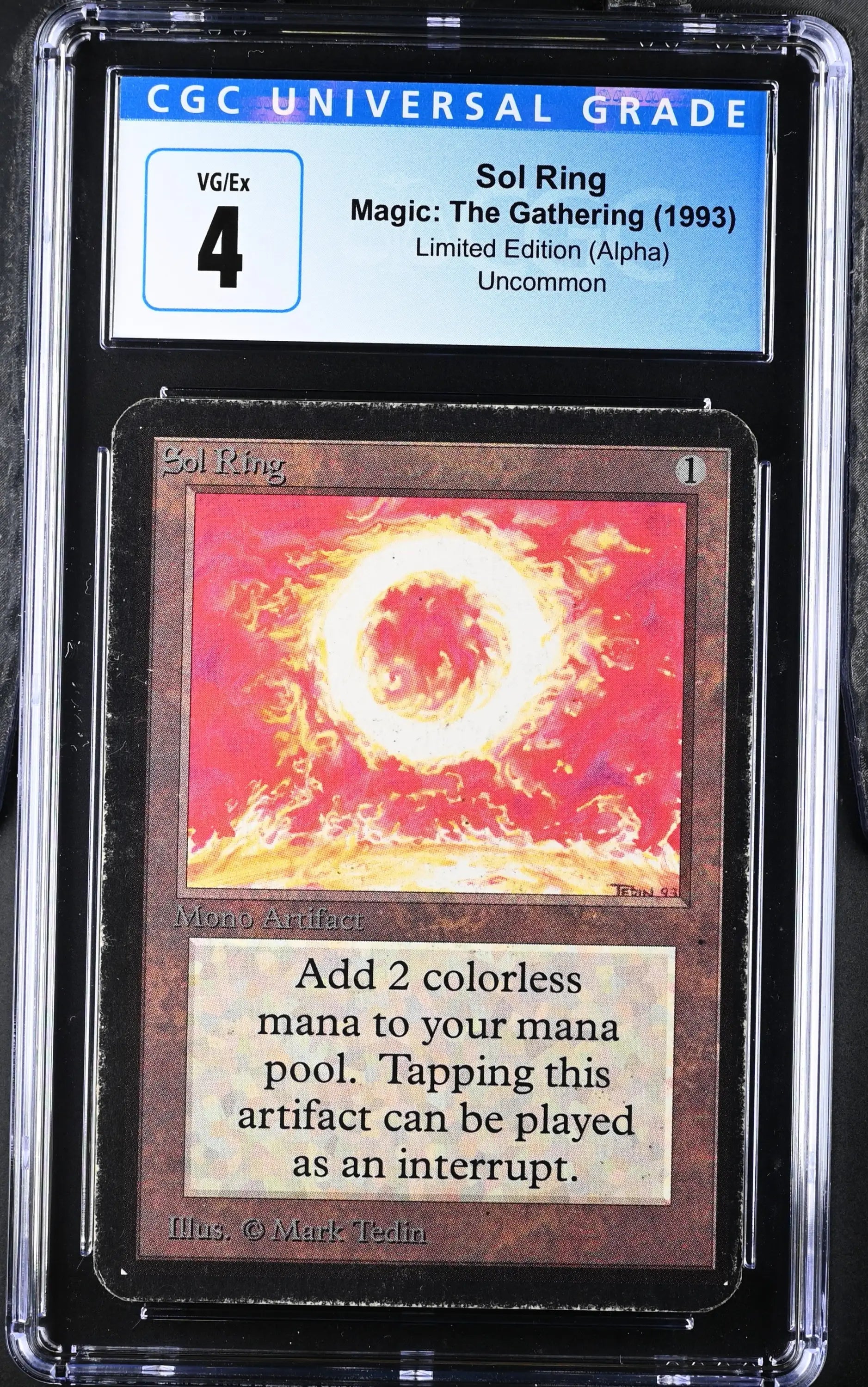 Magic: the Gathering MTG Sol Ring [Alpha Edition] Graded CGC 4 VG/EX - Magic Card Single