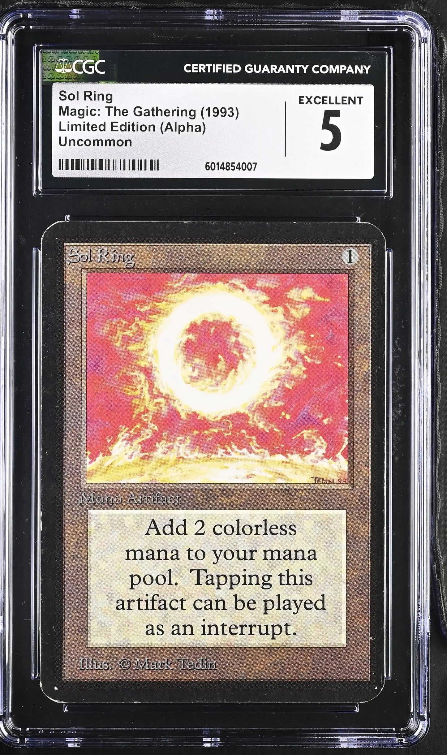 Magic: the Gathering MTG Sol Ring [Alpha Edition] Graded CGC 5 Excellent - Magic Card Single
