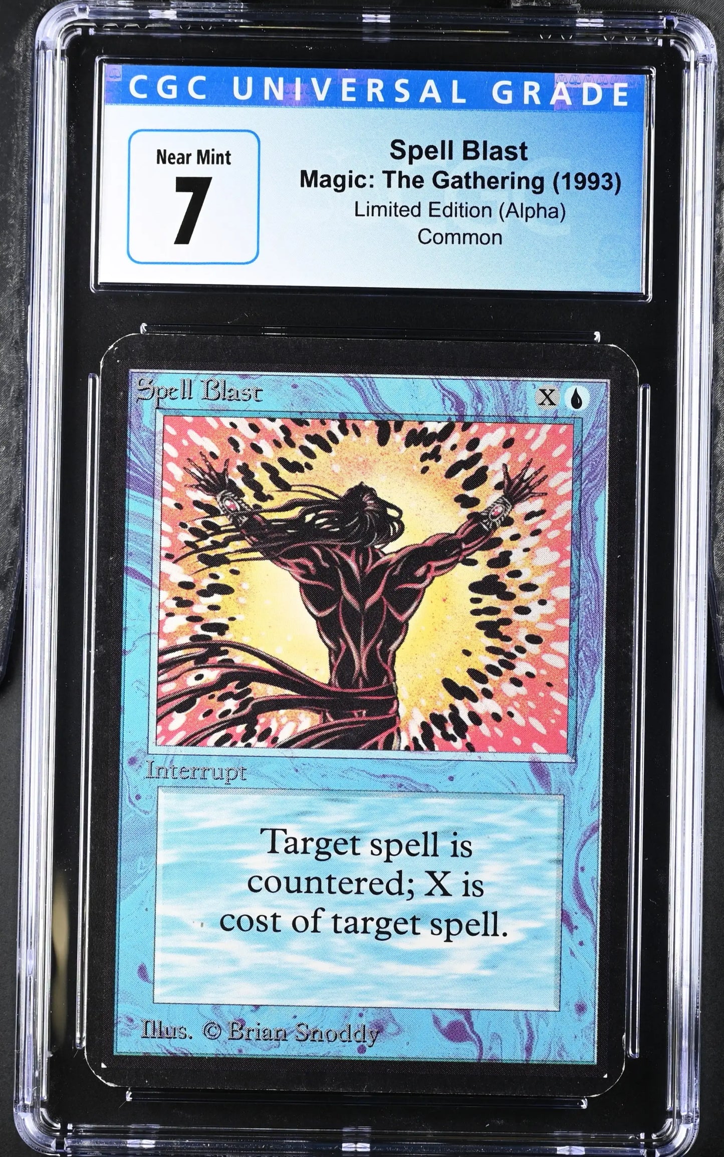 Magic: the Gathering MTG Spell Blast [Alpha Edition] Graded CGC 7 Near Mint - Magic Card Single