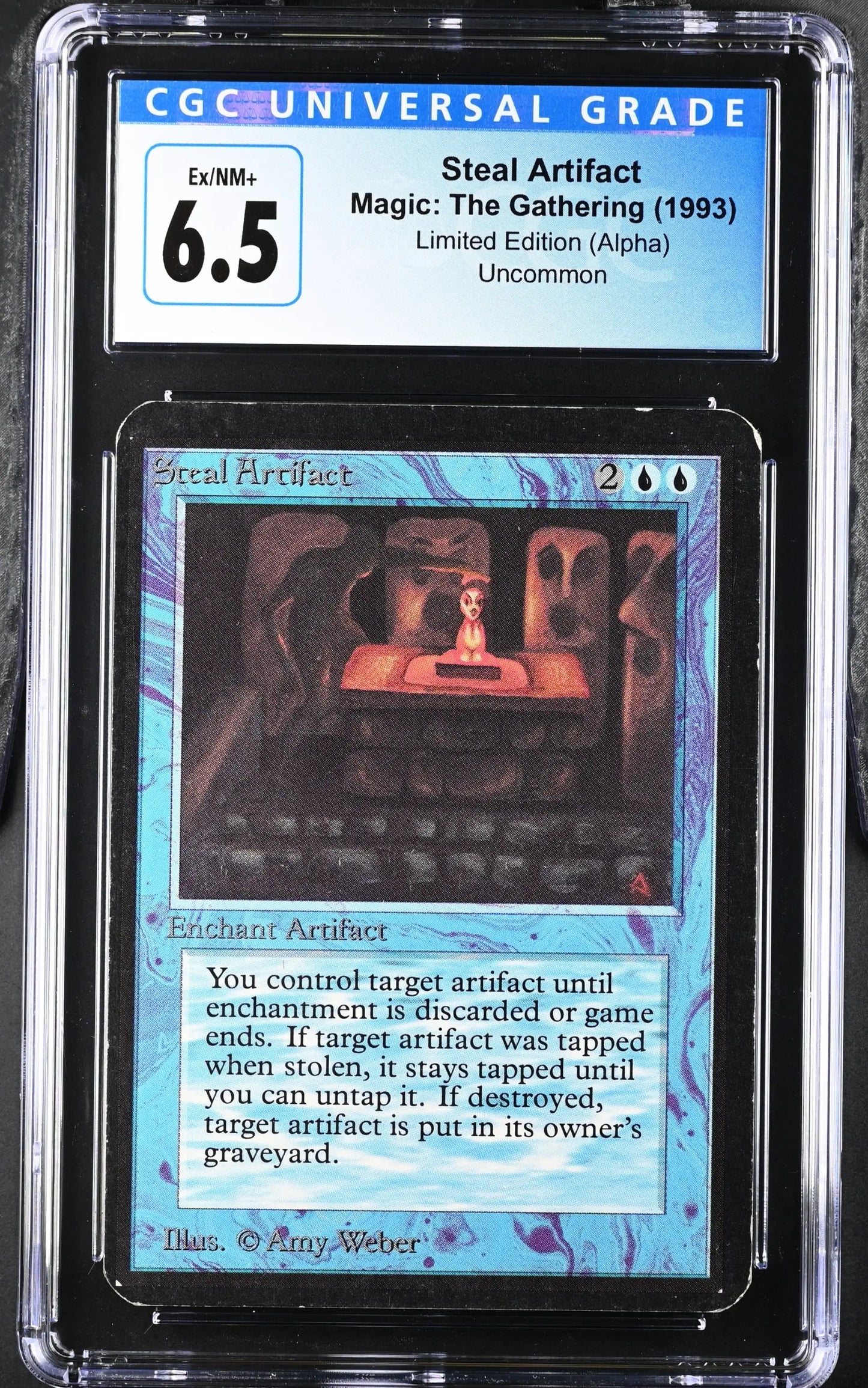Magic: the Gathering MTG Steal Artifact [Alpha Edition] Graded CGC 6.5 Ex/NM+ - Magic Card Single