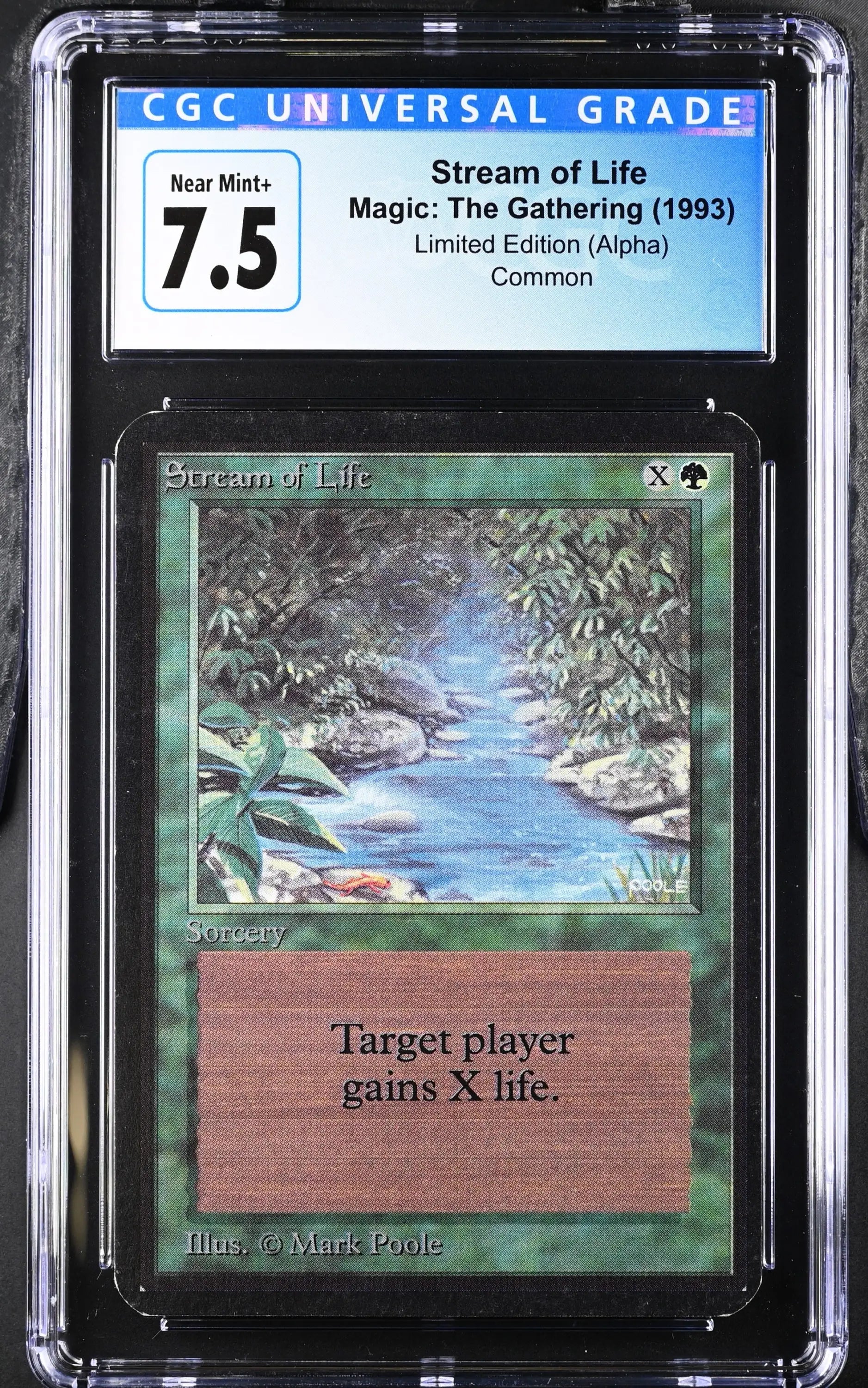 Magic: the Gathering MTG Stream of Life [Alpha Edition] Graded CGC 7.5 Near Mint+ - Magic Card Single