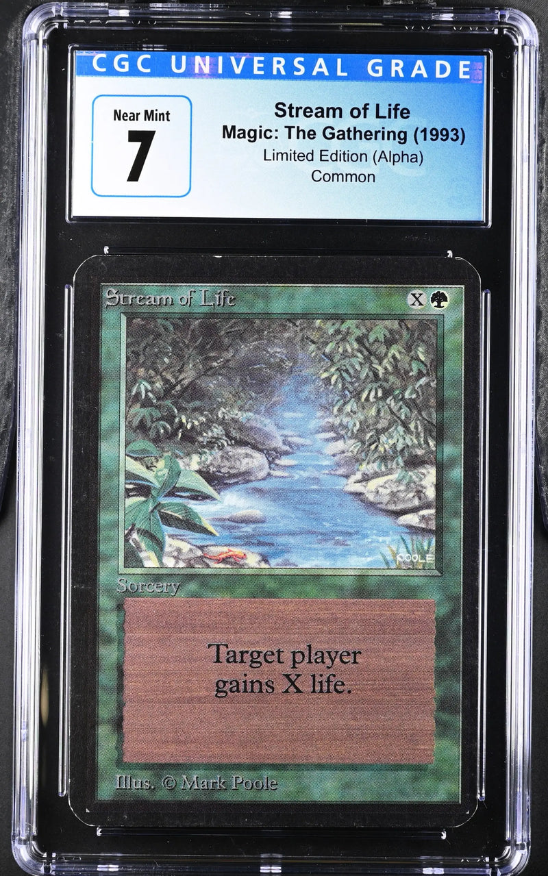 Magic: the Gathering MTG Stream of Life [Alpha Edition] Graded CGC 7 Near Mint - Magic Card Single