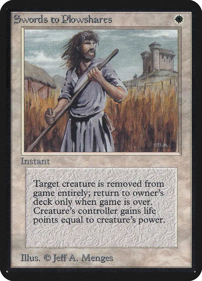 Magic: the Gathering MTG Swords to Plowshares [Alpha Edition] Graded CGC 7 Near Mint - Magic Card Single