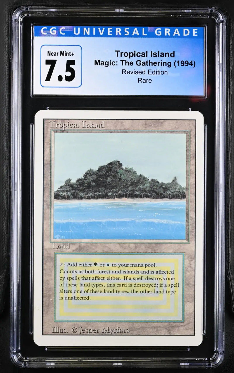 Magic: the Gathering MTG Tropical Island [Revised Edition] Graded CGC 7.5 NM+ - Magic Card Single