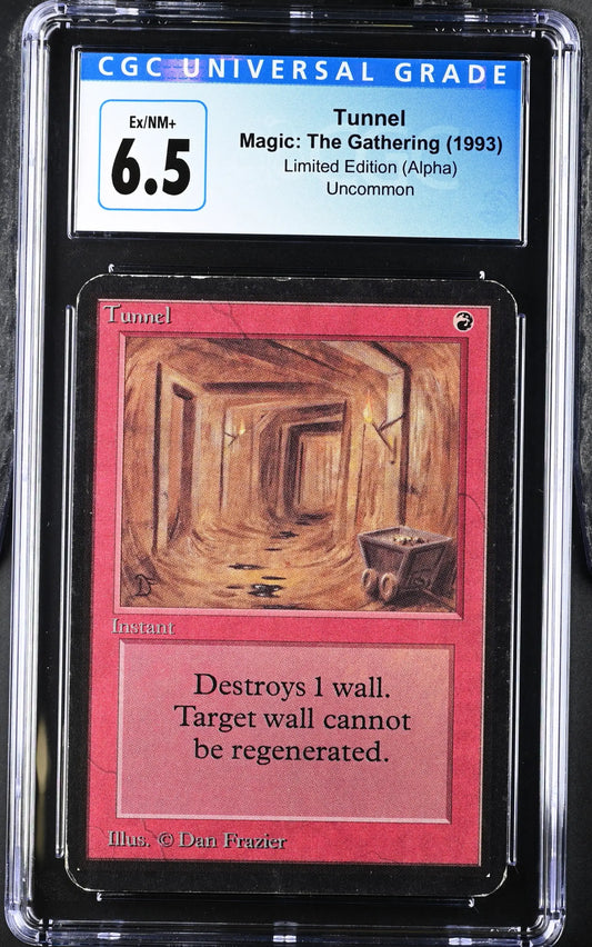 Magic: The Gathering MTG Tunnel [Alpha Edition] Graded CGC 6.5 Ex/NM+ - Magic Card Single