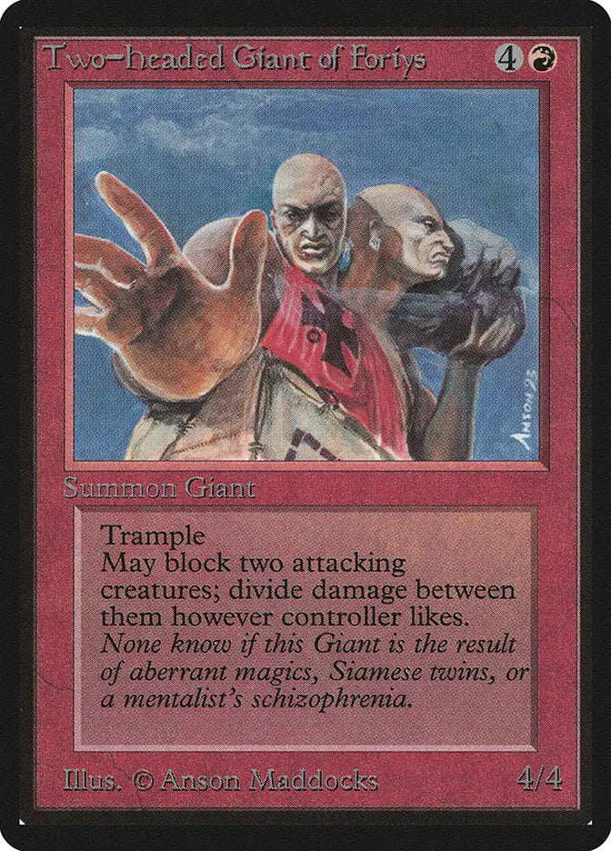Magic: The Gathering MTG Two-Headed Giant of Foriys [Beta Edition] Graded CGC 6.5 Ex/NM+ - Magic Card Single