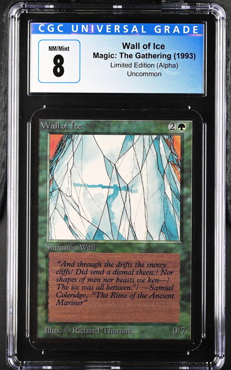 Magic: The Gathering MTG Wall of Ice [Alpha Edition] Graded CGC 8 NM/Mint - Magic Card Single
