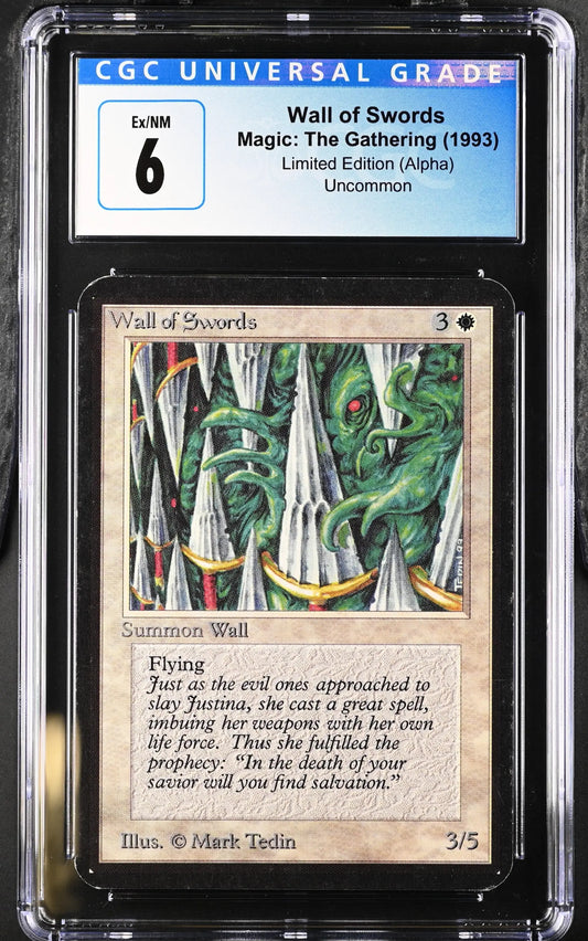 Magic: The Gathering MTG Wall of Swords [Alpha Edition] Graded CGC 6 Ex/NM - Magic Card Single