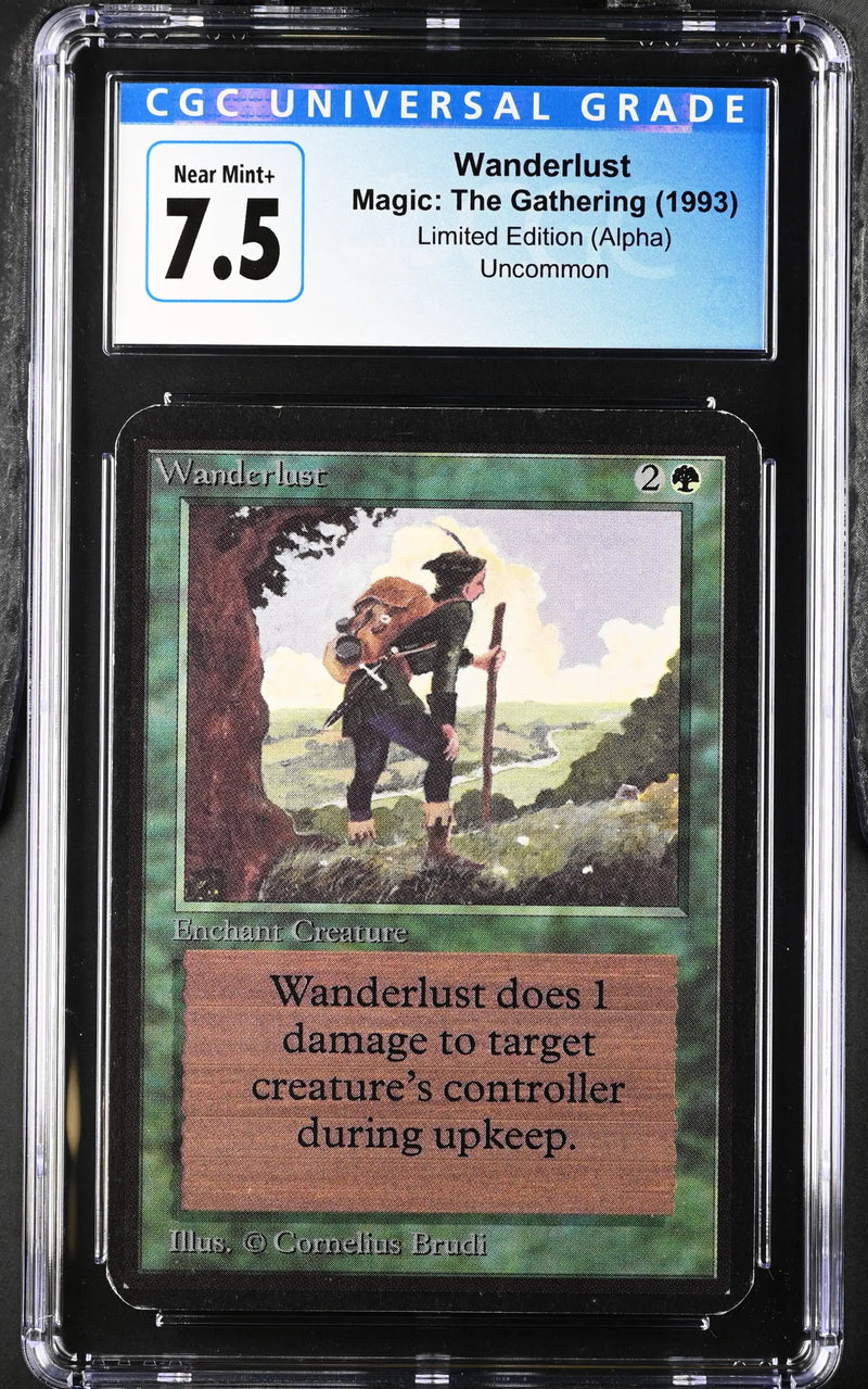 Magic: the Gathering MTG Wanderlust [Alpha Edition] Graded CGC 7.5 Near Mint+ - Magic Card Single