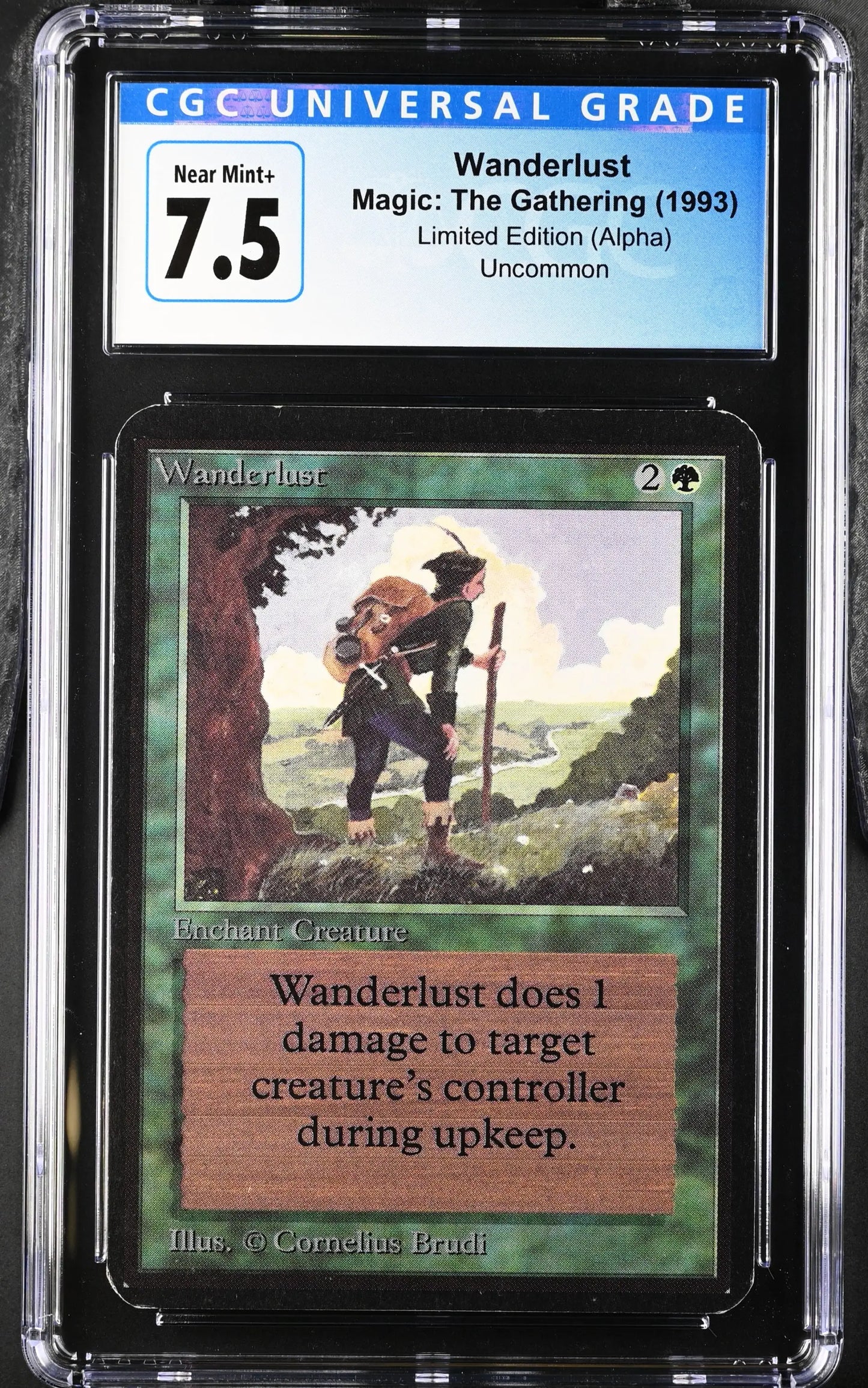 Magic: the Gathering MTG Wanderlust [Alpha Edition] Graded CGC 7.5 Near Mint+ - Magic Card Single