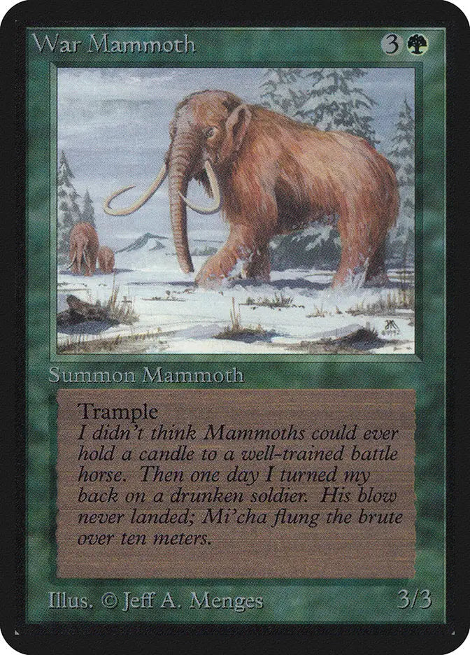 Magic: the Gathering MTG War Mammoth [Alpha Edition] Graded CGC 8.5 NM/Mint+ - Magic Card Single