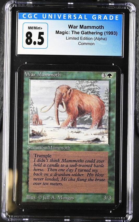 Magic: the Gathering MTG War Mammoth [Alpha Edition] Graded CGC 8.5 NM/Mint+ - Magic Card Single