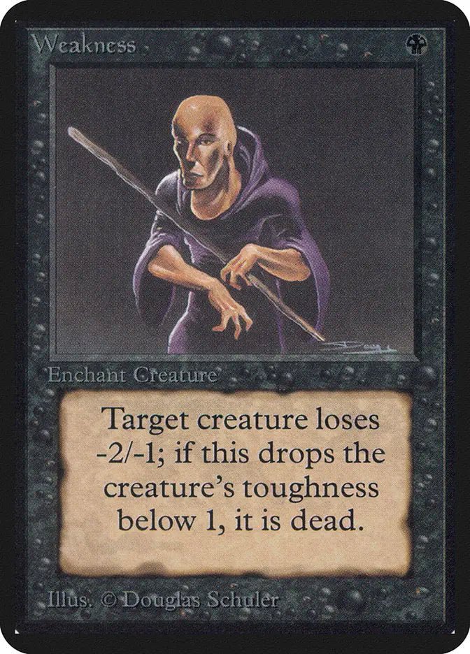 Magic: the Gathering MTG Weakness [Alpha Edition] Graded CGC 7.5 Near Mint+ - Magic Card Single