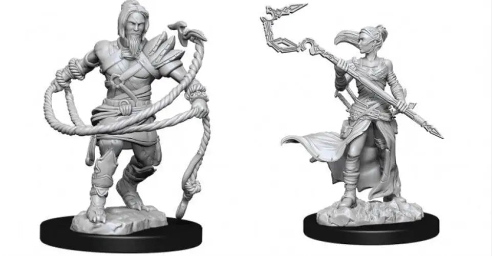 Magic The Gathering Unpainted Minis: Stoneforge Mystic & Kor Hookmaster - Action Figure & Toy