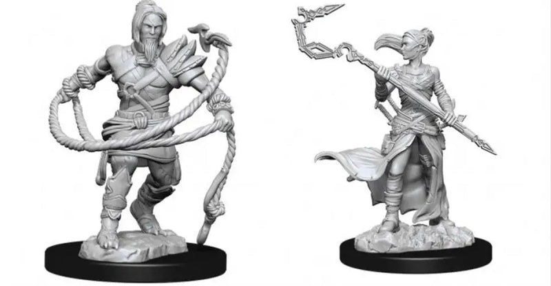 Magic The Gathering Unpainted Minis: Stoneforge Mystic & Kor Hookmaster - Action Figure & Toy