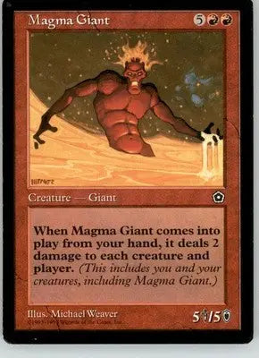 Magma Giant - Portal Second Age - HP Magic: The Gathering - Magic Card Single