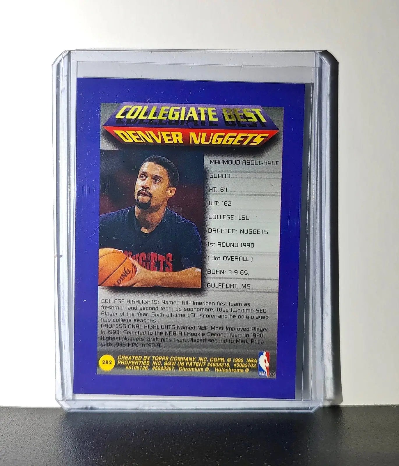 Mahmoud Abdul-Rauf 1994-95 Topps Finest #282 Collegiate Best - Basketball Card Single
