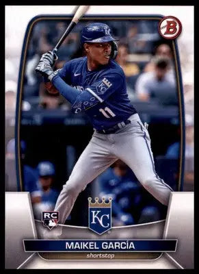 Maikel Garcia Rookie 2023 Bowman #44 Kansas City Royals - Baseball Card Single