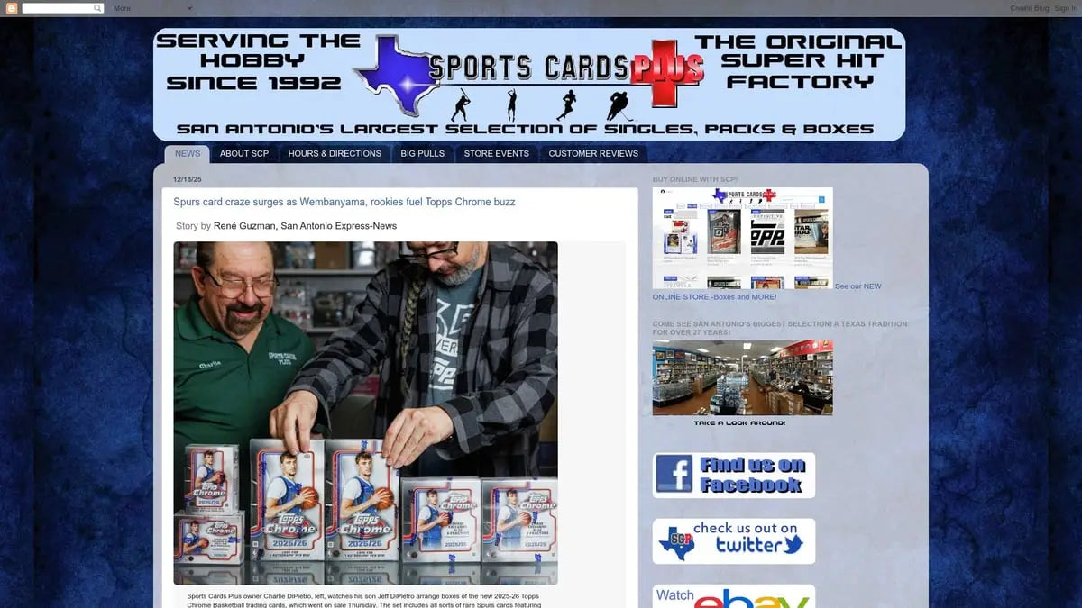 Topps Chrome Buzz baseball card packs at card shop