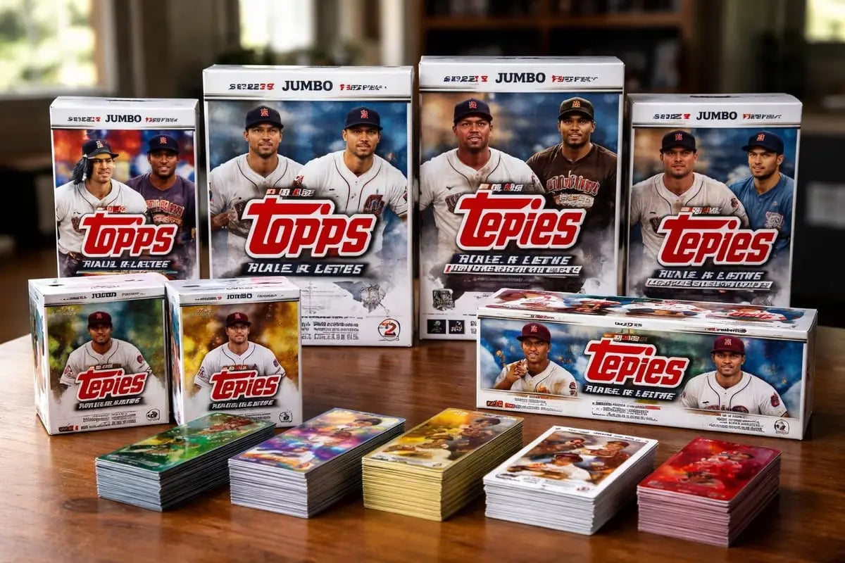 2023 Topps baseball cards boxes with rookie cards and team logos