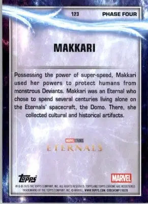 Makkari - 2025 Topps Chrome Marvel Studios - #123 - Non_sport - Marvel Card Single