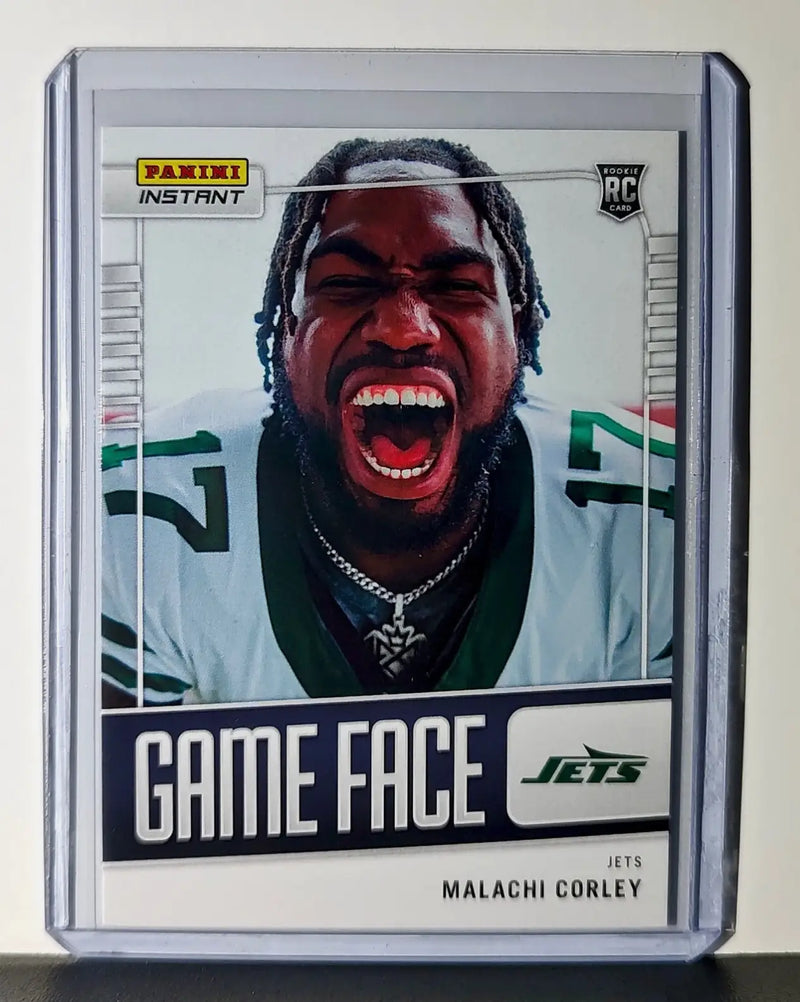 Malachi Corley 2024 Panini Game Face #20 NFL Rookie Card New York Jets 1/331