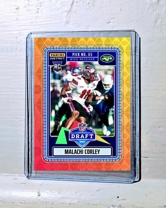 Malachi Corley 2024 Panini NFL #31 Draft Night Rookie Football Card 1 of 766 - Football Card Single