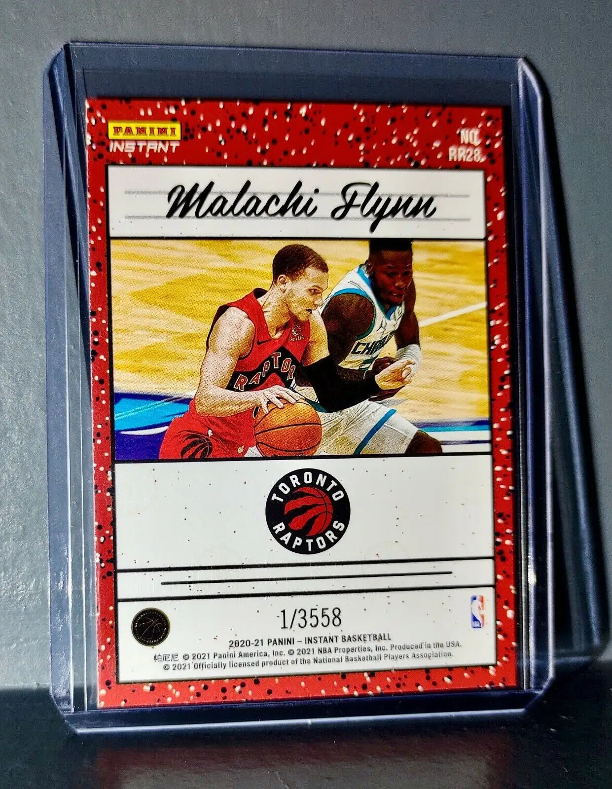Malachi Flynn 2020-2021 Panini NBA Instant #28 Rated Rookie Retro Card 1/3558 - Basketball Card Single