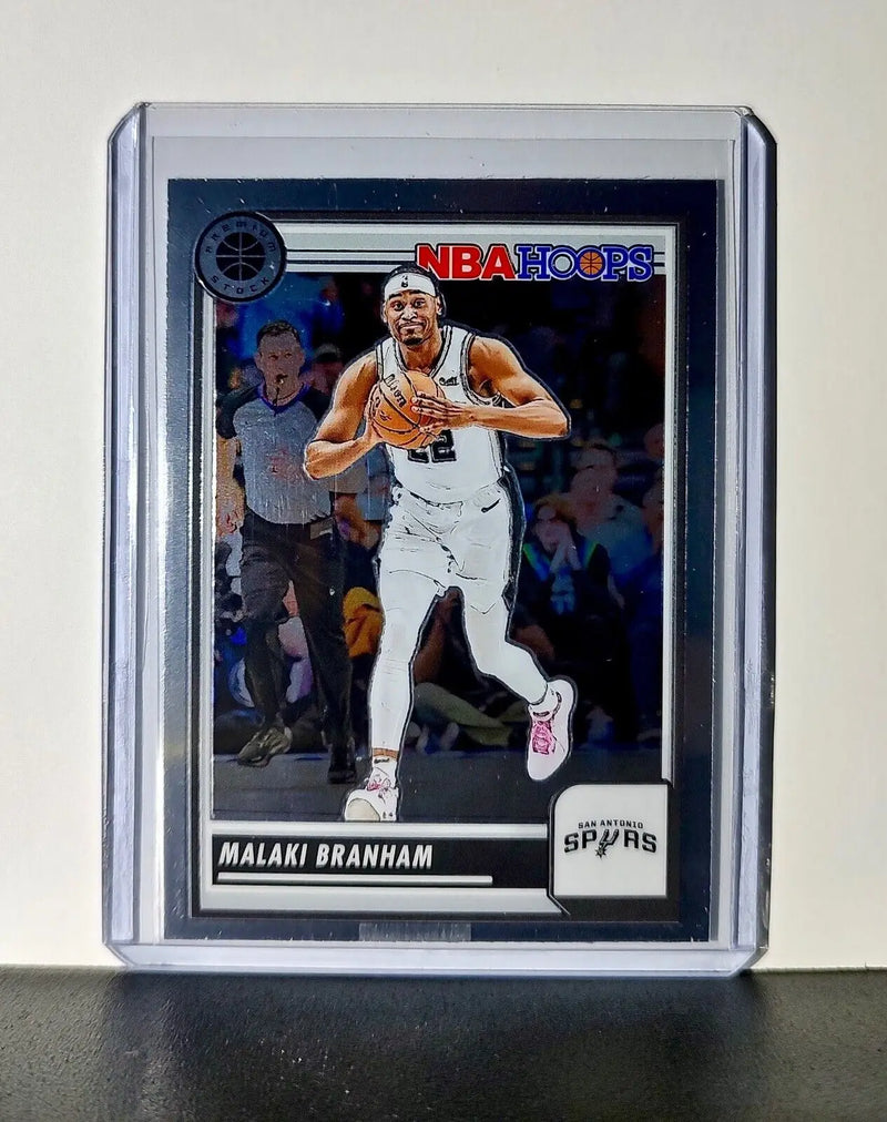 Malaki Branham 2023-24 Panini Premium Stock NBA Hoops #235 Card Spurs