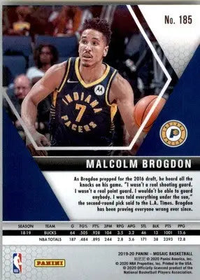 Malcolm Brogdon - 2019-20 Panini Mosaic - #185 - Basketball - Basketball Card Single