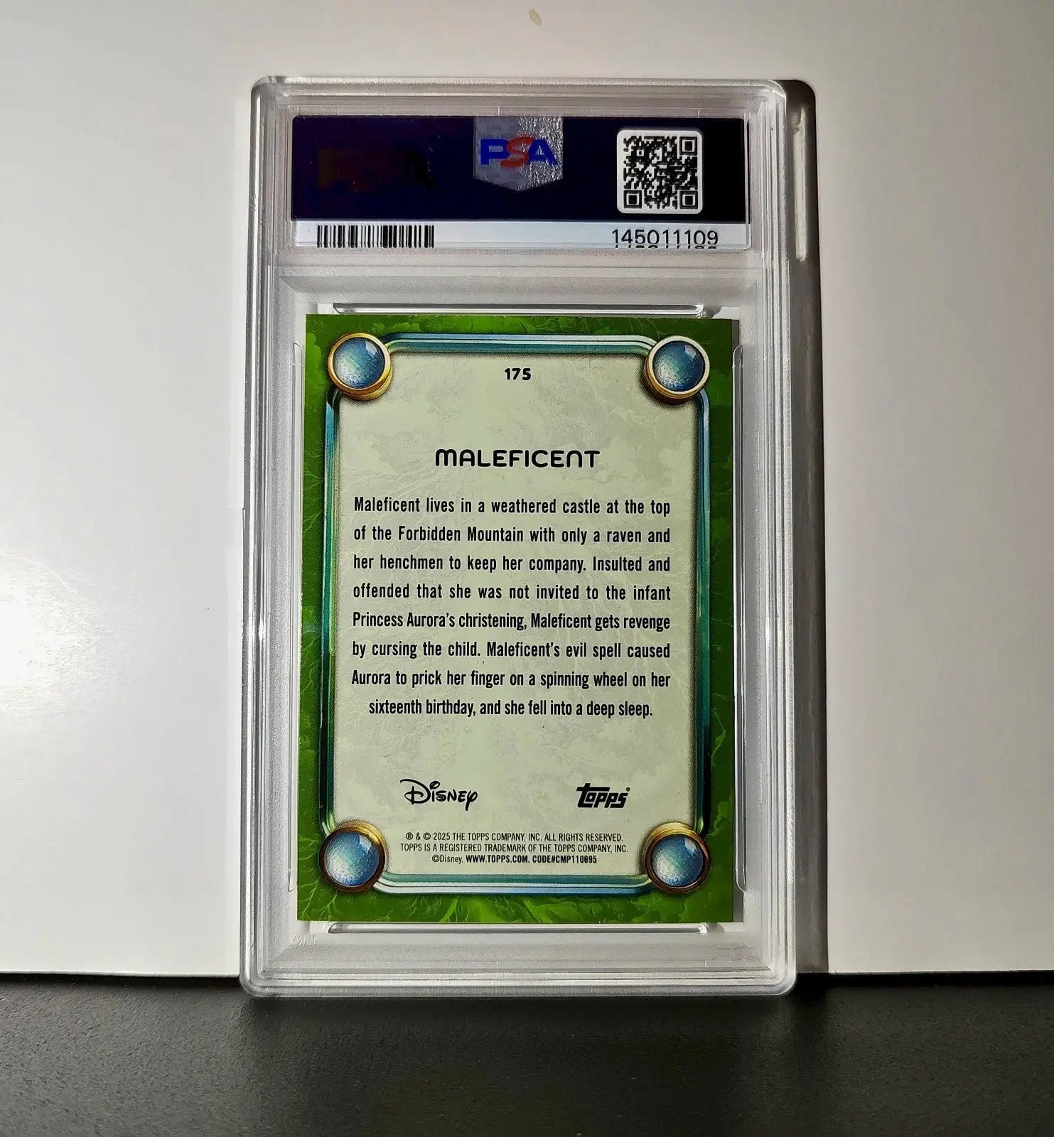 Maleficent 2025 Topps Disney Wonder #175 Card Sleeping Beauty PSA 8 NM-MT - Non-Sports Card Single