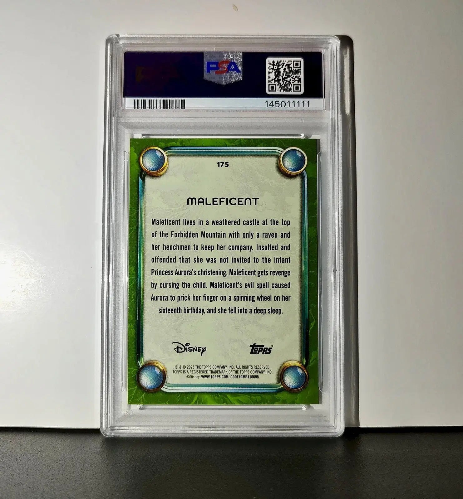 Maleficent 2025 Topps Disney Wonder #175 Card Sleeping Beauty PSA 9 - Non-Sports Card Single