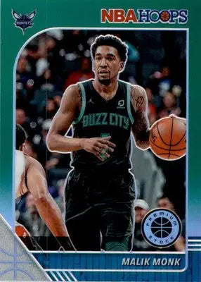 Malik Monk - 2019-20 Hoops Premium Stock - #264 - Prizms Green Basketball - Basketball Card Single