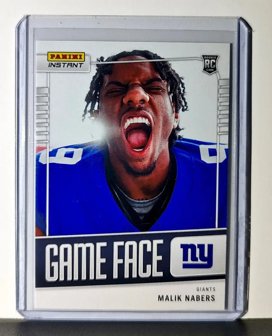 Malik Nabers 2024 Panini Game Face #35 NFL Rookie Card New York Giants 1/331 - Football Card Single