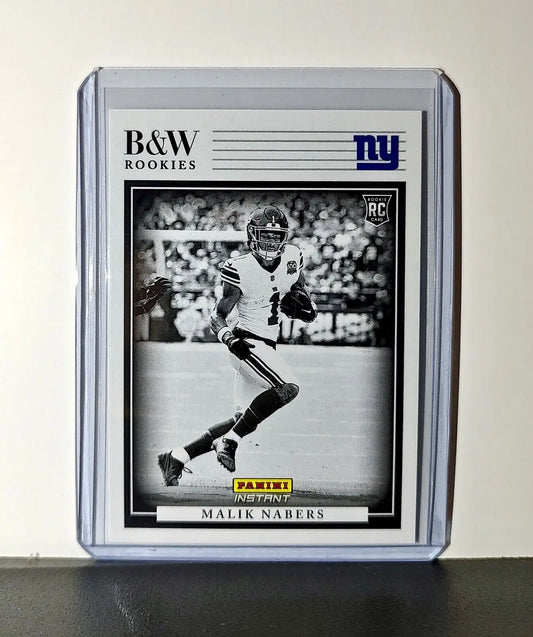 Malik Nabers 2024 Panini NFL #18 Black & White Rookies Card Giants 1 of 680