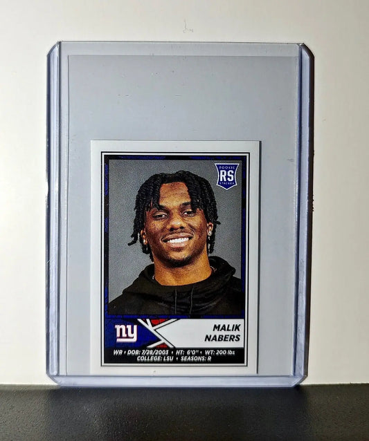 Malik Nabers 2024 Panini NFL Rookie Sticker #320 New York Giants - Football Card Single