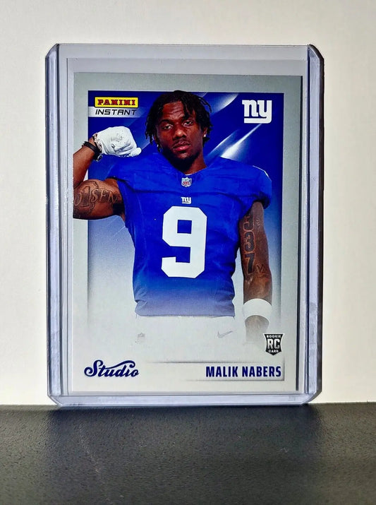 Malik Nabers 2024 Panini NFL Studio Rookies #38 Card New York Giants 1/1672 - Football Card Single