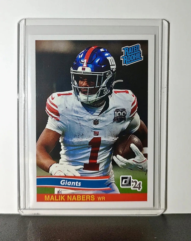 Malik Nabers Rookie 2024 Panini Rated Rookie Retro NFL #18 NY Giants 1 of 890 - Football Card Single