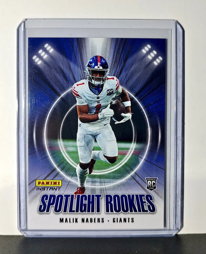 Malik Nabers Rookie 2024 Panini Spotlight Rookies NFL #18 Card Giants 1 of 1426 - Football Card Single