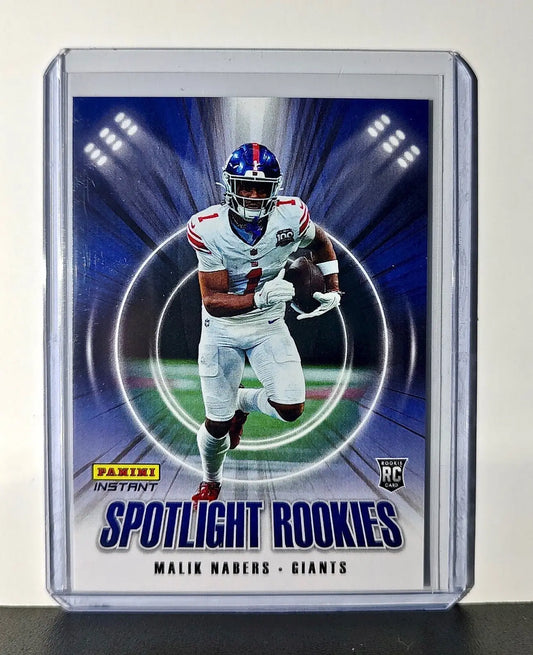 Malik Nabers Rookie 2024 Panini Spotlight Rookies NFL #18 Card Giants 1 of 1426 - Football Card Single