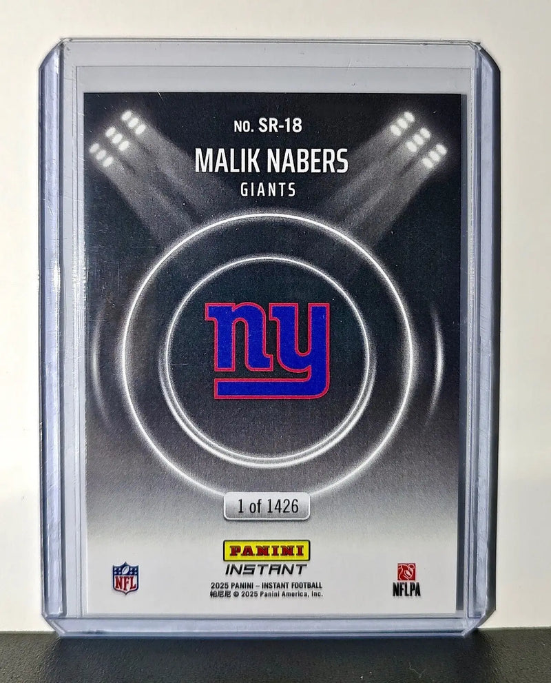 Malik Nabers Rookie 2024 Panini Spotlight Rookies NFL #18 Card Giants 1 of 1426 - Football Card Single