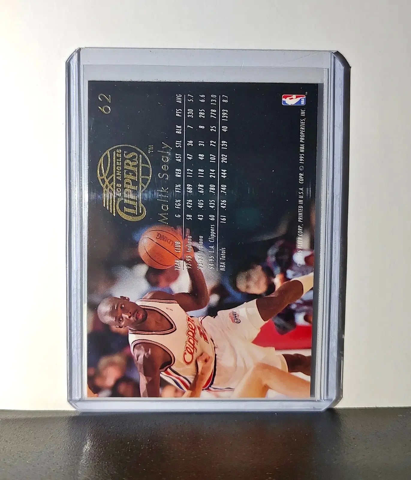Malik Sealy 1995-96 Flair NBA #62 Card Los Angeles Clippers - Basketball Card Single
