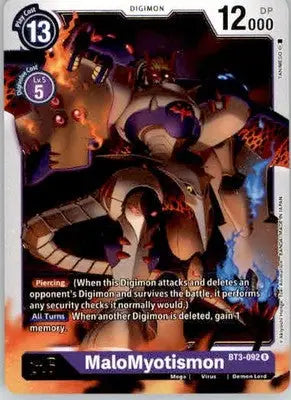 MaloMyotismon - Release Special Booster 1.5 - BT3-092 R - NM - TCG Card Single