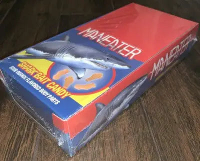 Maneater Shark Bait Candy Body Parts 12ct JAWS Shark Tins Boston America Display - Collectibles