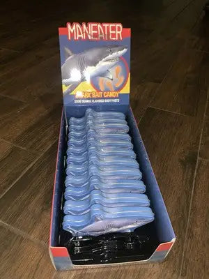 Maneater Shark Bait Candy Body Parts 12ct JAWS Shark Tins Boston America Display - Collectibles
