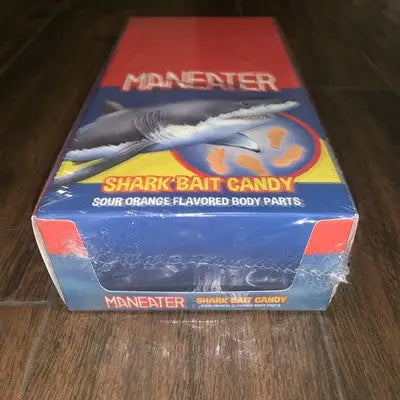 Maneater Shark Bait Candy Body Parts 12ct JAWS Shark Tins Boston America Display - Collectibles