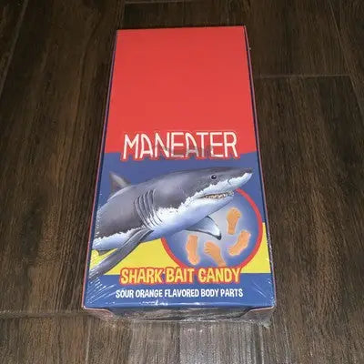 Maneater Shark Bait Candy Body Parts 12ct JAWS Shark Tins Boston America Display - Collectibles